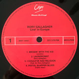 Rory Gallagher : Live! In Europe (LP, Album, RE, RM, 180)