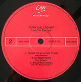 Rory Gallagher : Live! In Europe (LP, Album, RE, RM, 180)