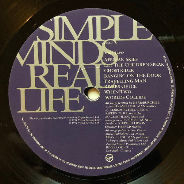 Simple Minds : Real Life (LP, Album)