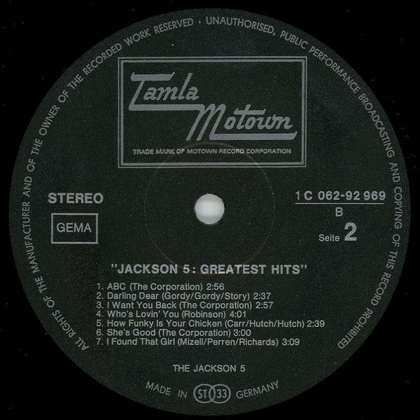Jackson 5* : Greatest Hits (LP, Comp)