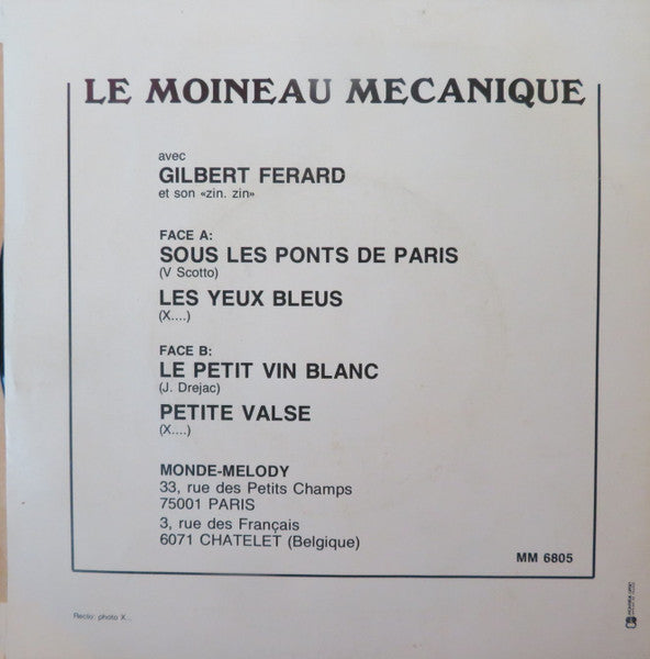 Gilbert Férard Et Son "Zin-Zin"* : Le Moineau Mécanique (7", EP)