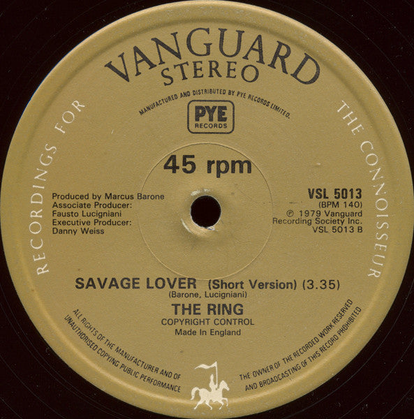 The Ring : Savage Lover (12", Single)
