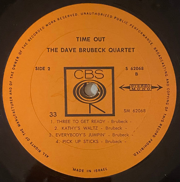 The Dave Brubeck Quartet : Time Out (LP, Album)