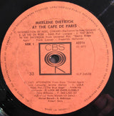 Dietrich* : Marlene Dietrich At The Cafe De Paris (LP, Album, Mono, RE)