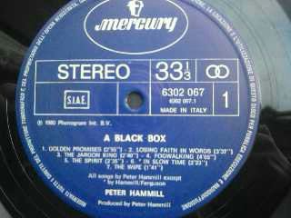 Peter Hammill : A Black Box (LP, Album)