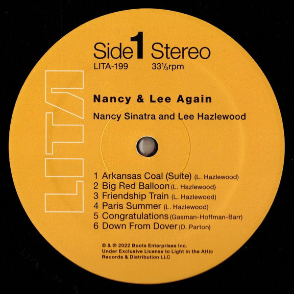 Nancy Sinatra & Lee Hazlewood : Nancy & Lee Again (LP, Album, RE, RM)