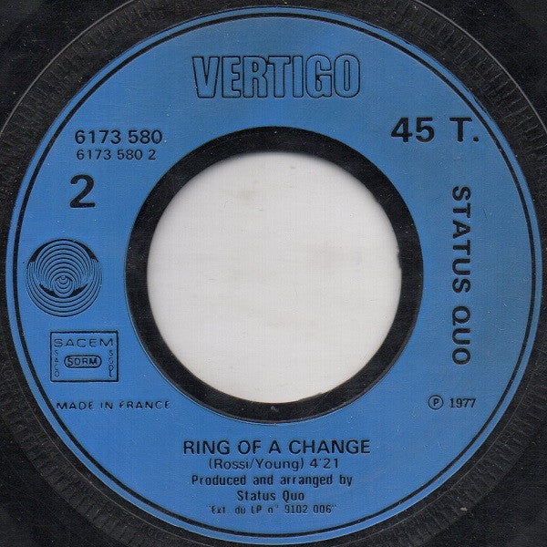 Status Quo : Rockin' All Over The World (7", Single)