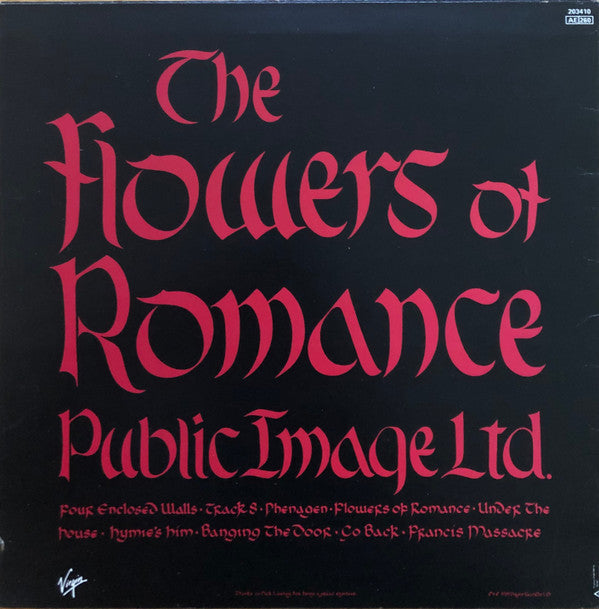 Public Image Limited : The Flowers Of Romance (LP, Album)