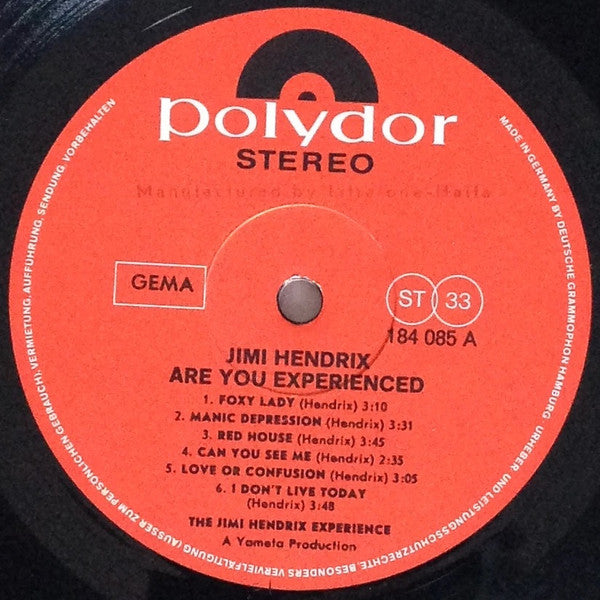 The Jimi Hendrix Experience : Are You Experienced (LP, Album)