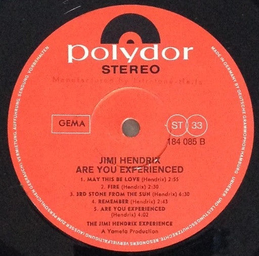 The Jimi Hendrix Experience : Are You Experienced (LP, Album)