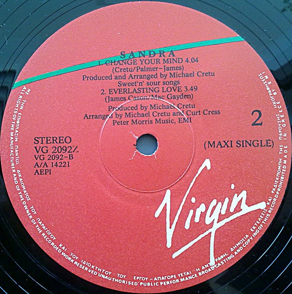 Sandra : Everlasting Love (12", Maxi)