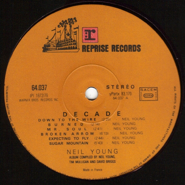 Neil Young : Decade (3xLP, Comp, Gat)