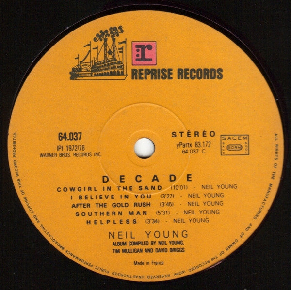 Neil Young : Decade (3xLP, Comp, Gat)