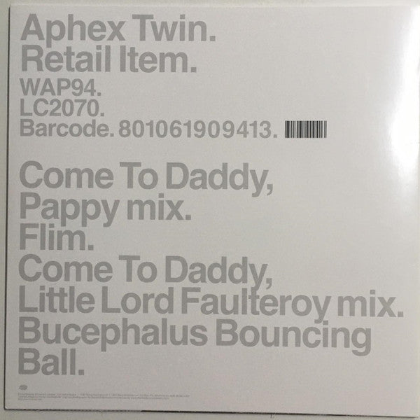 Aphex Twin : Come To Daddy (12", Single, RE, RP)