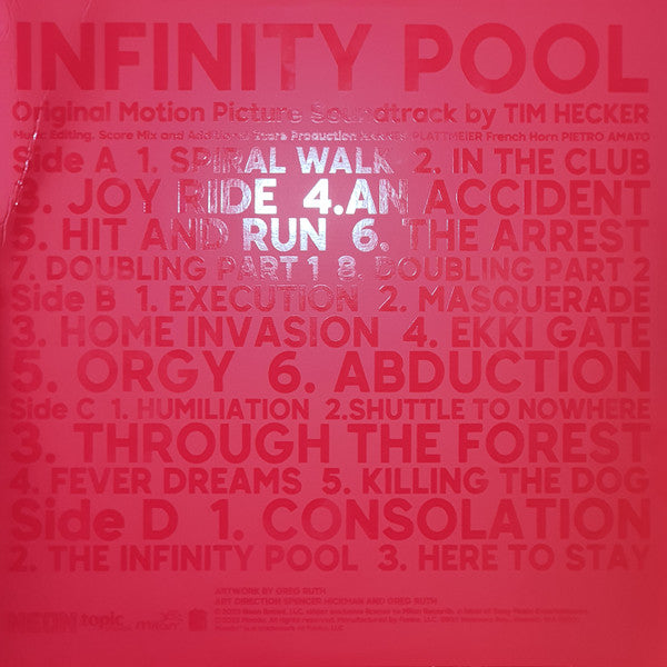 Tim Hecker : Infinity Pool (Original Motion Picture Soundtrack) (2xLP, Album, Ltd, Pic)