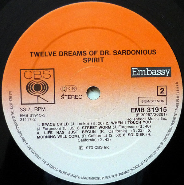 Spirit (8) : Twelve Dreams Of Dr. Sardonicus (LP, Album, RE)