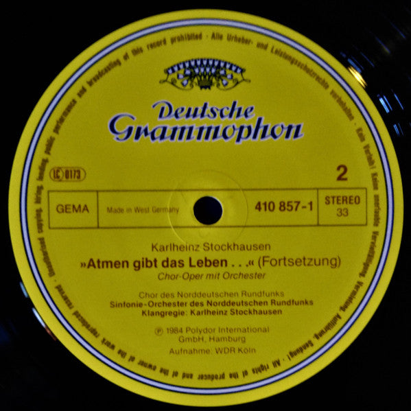 Stockhausen* : »Atmen Gibt Das Leben ...« (LP)