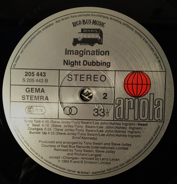 Imagination : Night Dubbing (LP, Album, RE)