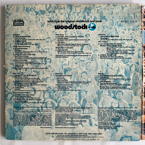 Various : Woodstock - Music From The Original Soundtrack And More (3xLP, Album, RE, Tri)