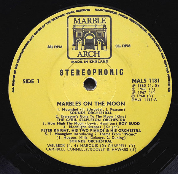 Various : Marbles On The Moon (LP, Comp)