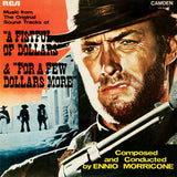 Ennio Morricone : Music From The Original Sound Tracks Of "A Fistful Of Dollars" & "For A Few Dollars More" (LP, Comp, RE)