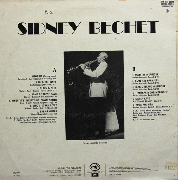Sidney Bechet : Enregistrements Originaux (LP, Comp, RE)