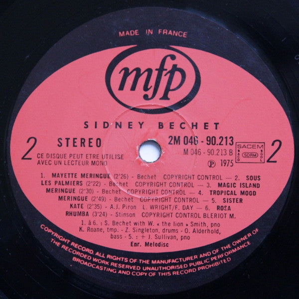 Sidney Bechet : Enregistrements Originaux (LP, Comp, RE)