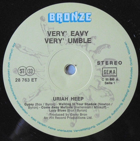 Uriah Heep : ...Very 'Eavy Very 'Umble... (LP, Album, RP, Gat)