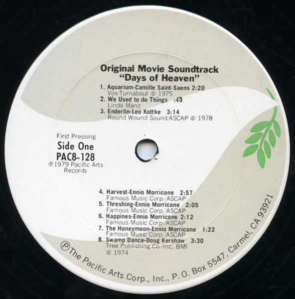 Ennio Morricone : Days Of Heaven - The Original Soundtrack From The Motion Picture (LP, Album)
