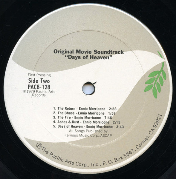 Ennio Morricone : Days Of Heaven - The Original Soundtrack From The Motion Picture (LP, Album)