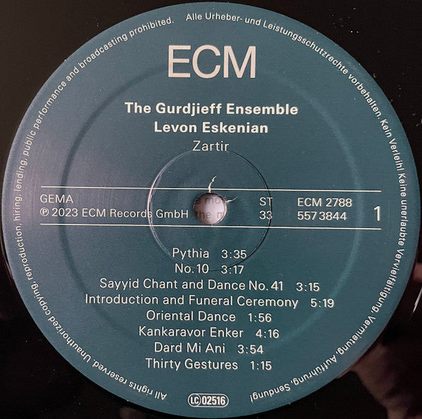 The Gurdjieff Ensemble*, Levon Eskenian : Zartir (LP, Album)