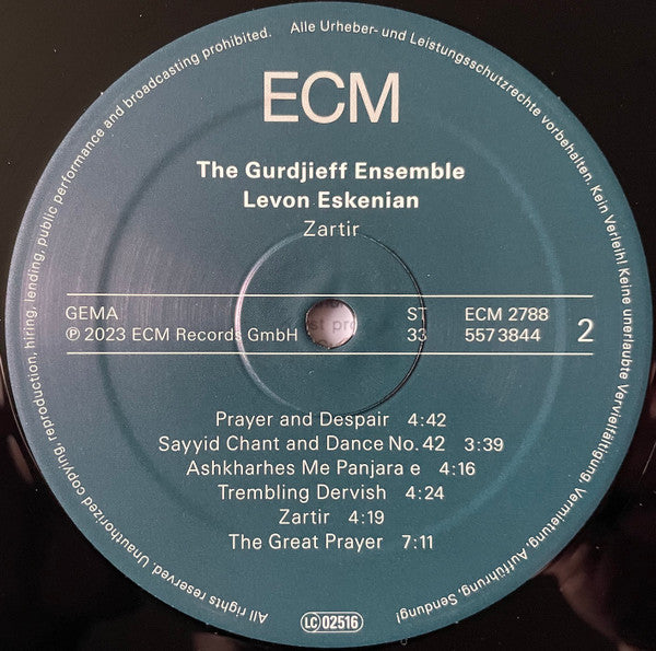 The Gurdjieff Ensemble*, Levon Eskenian : Zartir (LP, Album)