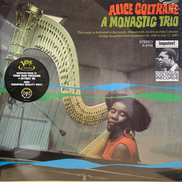 Alice Coltrane : A Monastic Trio (LP, Album, RE, Gat)