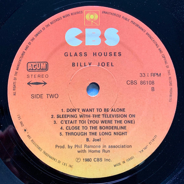 Billy Joel : Glass Houses (LP, Album)