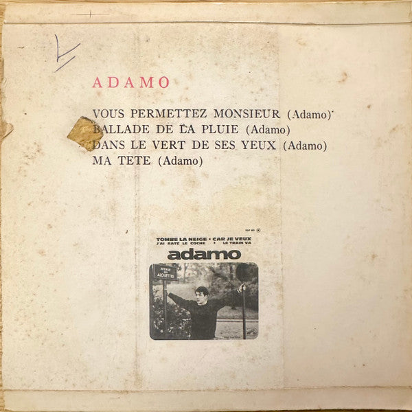 Adamo : Vous Permettez, Monsieur ? (7", EP, RP, Sol)