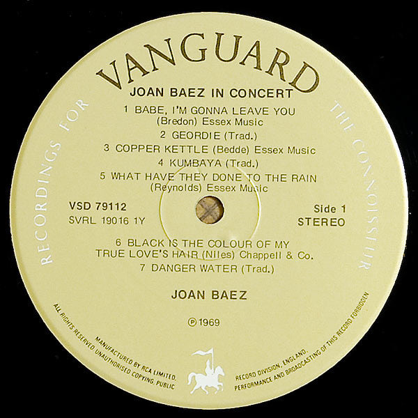 Joan Baez : In Concert (LP, Album, RE)