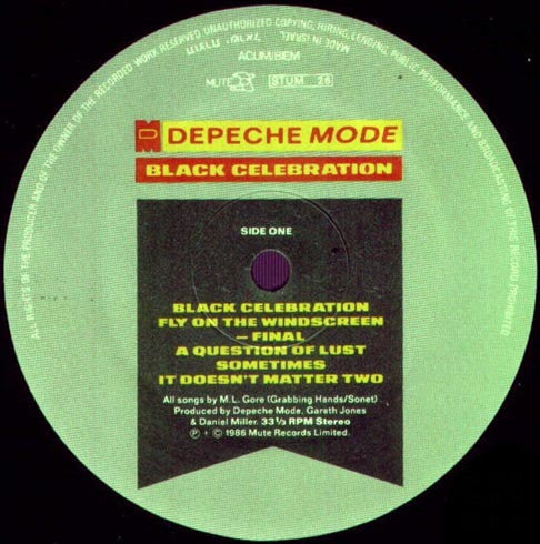 Depeche Mode : Black Celebration (LP, Album)