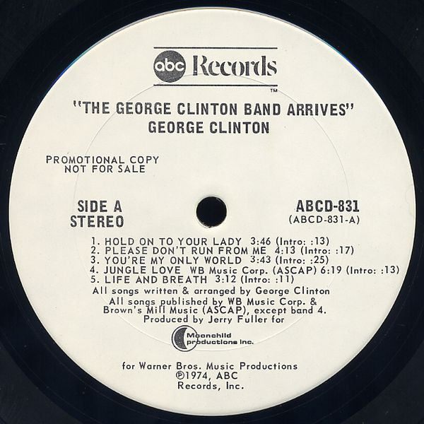 George Clinton* : The George Clinton Band Arrives (LP, Album, Promo)