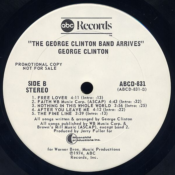 George Clinton* : The George Clinton Band Arrives (LP, Album, Promo)