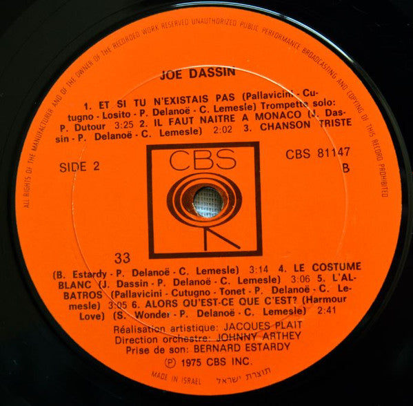Joe Dassin : Joe Dassin (LP, Album)