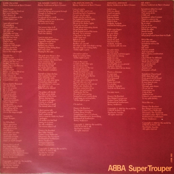 ABBA : Super Trouper (LP, Album)