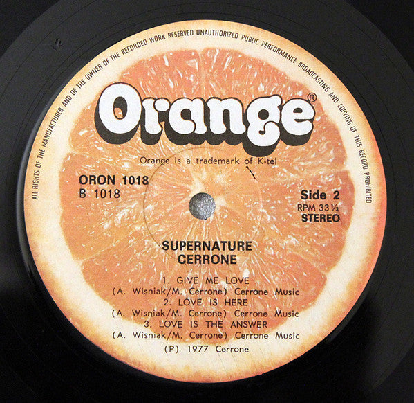 Cerrone : Cerrone 3 - Supernature (LP, Album)