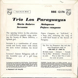 Trio Los Paraguayos : Maria Dolores / Serenata / Malagueña / Pajaro Campana (7", EP, Min)