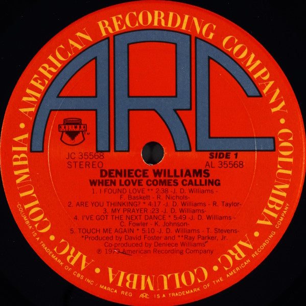 Deniece Williams : When Love Comes Calling (LP, Album, Pit)