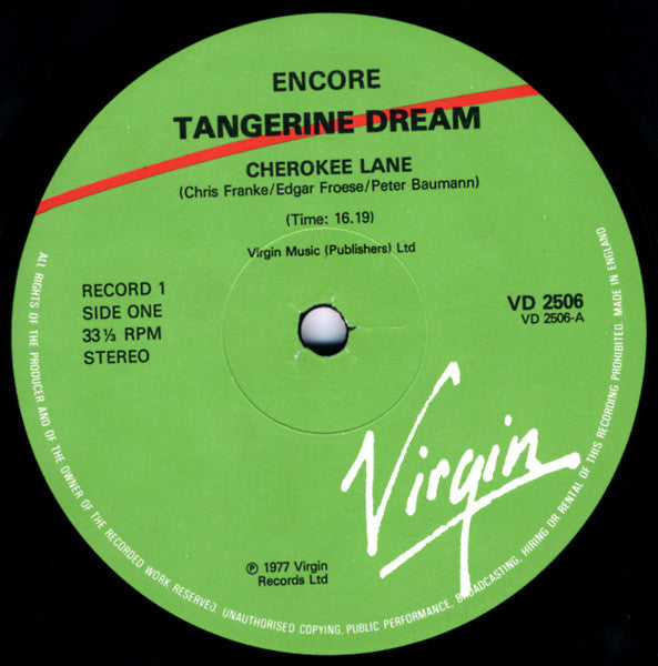 Tangerine Dream : Encore (2xLP, Album, RP, EMI)