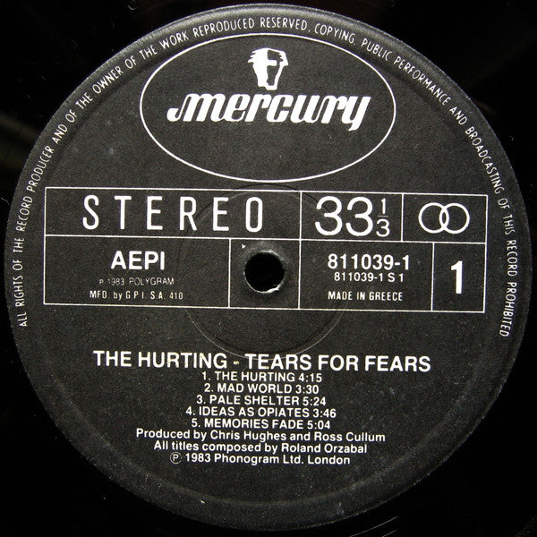 Tears For Fears : The Hurting (LP, Album)