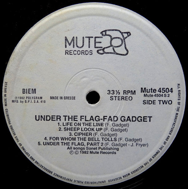 Fad Gadget : Under The Flag (LP, Album)