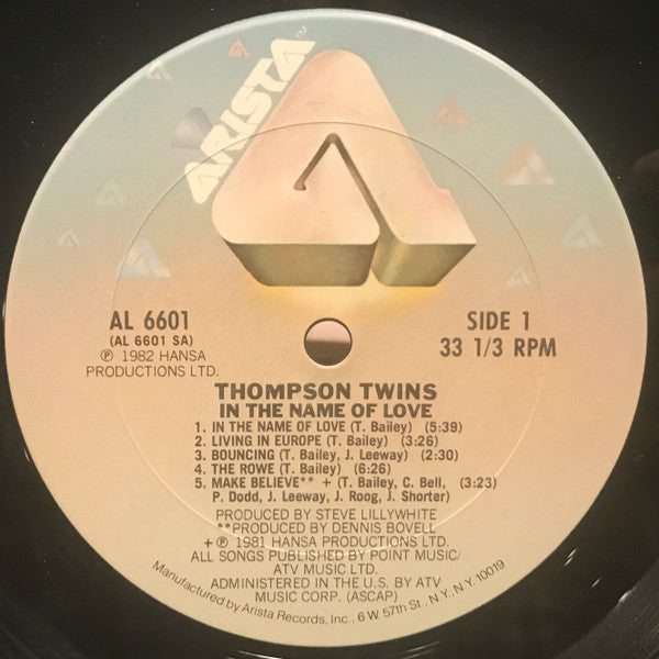 Thompson Twins : In The Name Of Love (LP, Album)