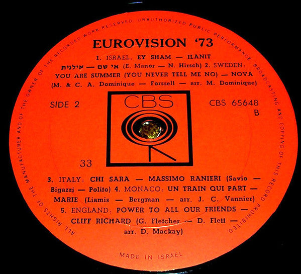 Various : Eurovision 73 (LP, Comp)