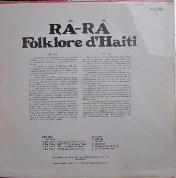 Râ Râ* : Folklore D'Haiti (LP)